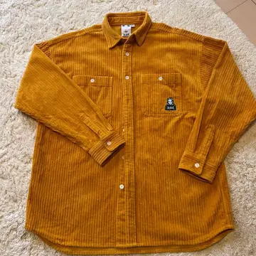 x-girl 코듀로이 셔츠 S 머스타드
