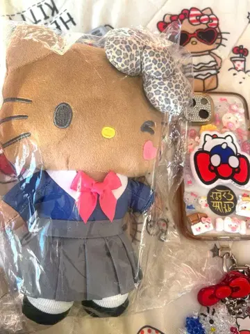 택 포함 새상품 빅 파우치 갸루 키티 일광화상 키티