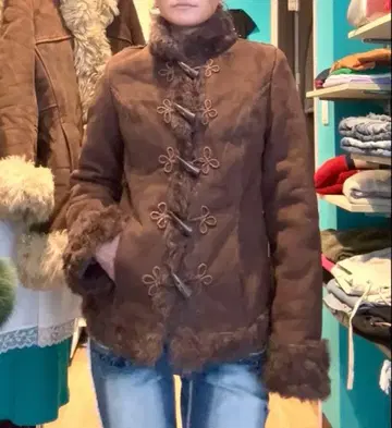 무스탕 코트 무스탕 자켓 브라운