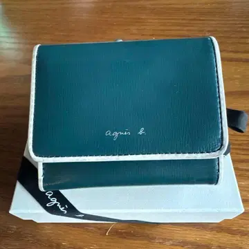 아네스 베 다크 그린 3단 폴더형 지갑