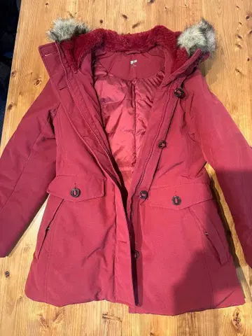 유니클로 후드 부착 다운 자켓