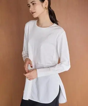 555 UNFILO 셔츠 콤비 레이어드 T셔츠