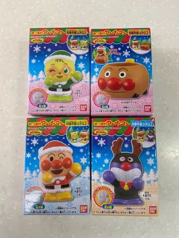 모여라 호빵맨 손가락 인형 4개 세트 크리스마스