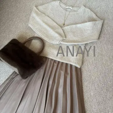 [ 새상품급 ] ANAYI 모헤어 볼륨 슬리브 풀오버