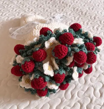 딸기 부케 담요*핸드메이드
