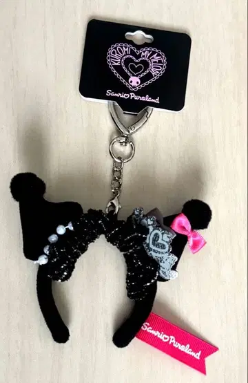 산리오 퓨로랜드 한정판 미니 머리띠 참 (쿠로미)