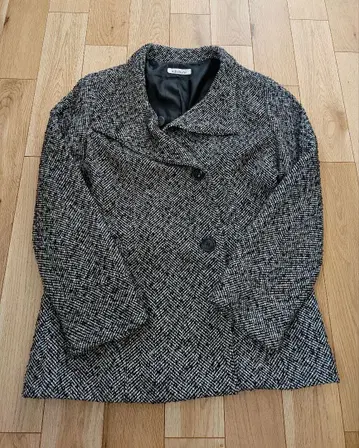 트위드 더블 버튼 자켓 코트 아우터 13R