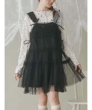 [택 포함 새상품] 메리제니 튤 원피스 블랙