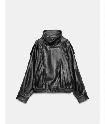 택 포함 새상품/ZARA 페이크 레더 자켓 M