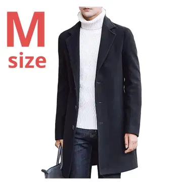 추천 고급 코트 남성용 체스터 코트 따뜻한 가벼운 롱 블랙