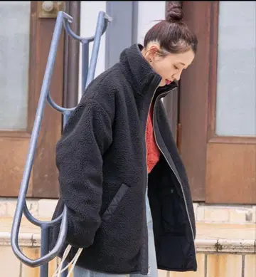 FREAK'S STORE 스탠드 카라 리버서블 보아 블루종