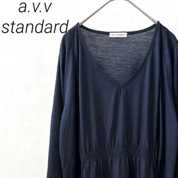a.v.v standard 무릎 기장 원피스 V넥 포켓 부착 빅