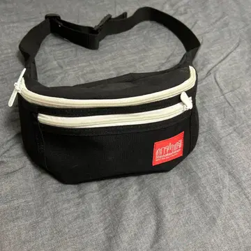 블랙 캔버스 웨스트 파우치