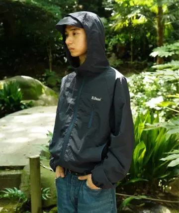 BROKEN BASE 파이핑 나일론 후디