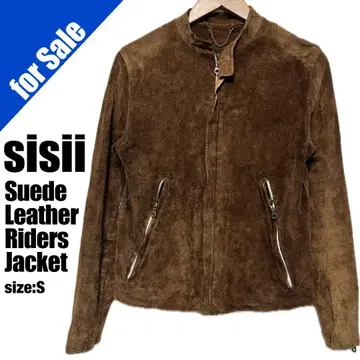 sisii 시시 스웨이드 가죽 싱글 라이더스 자켓 소가죽 S