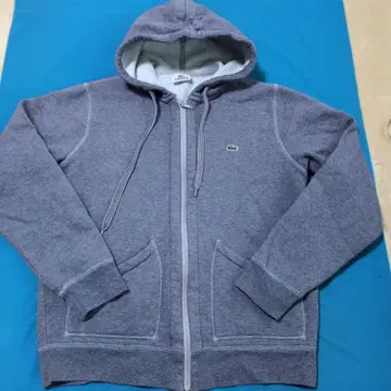 LACOSTE 그레이 후드 부착 후드티
