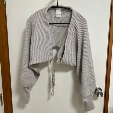 [ 미사용 새상품 ] 리브 니트 볼레로 Kastane