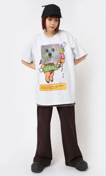 RNA R4331 헤비 천축 배기 스웨트 팬츠 브라운