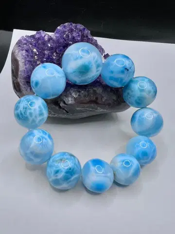 투명감도 훌륭한 고급 고품질 라리마 팔찌