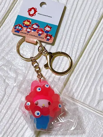 마이멜로디 미야쿠미야쿠 클리어 컬러 키링