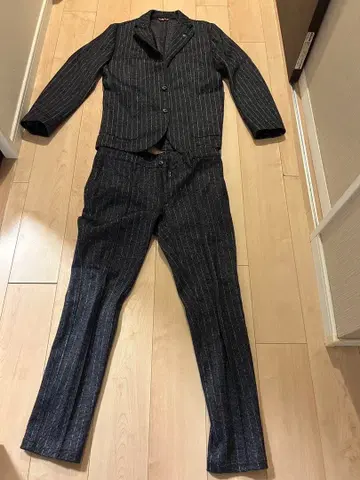 다크 블루 핀스트라이프 수트 세트 G-stage 지스테이지