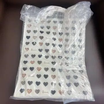 새상품 미사용 해롯 토트백 하트 무늬