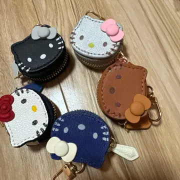 새상품 헬로키티 참형 코인 케이스 PU 가죽 5개 세트