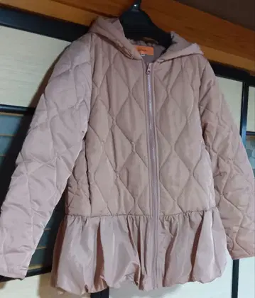 수나우나 페플럼 핑크 패딩 자켓 40