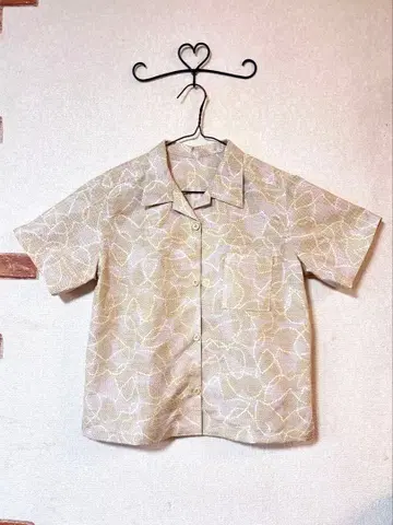 기모노 리메이크 하와이안 셔츠 여성용 L