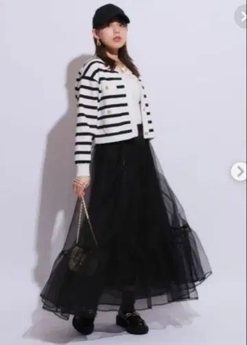 [택 포함 새상품] Mystrada 티어드 볼륨 스커트