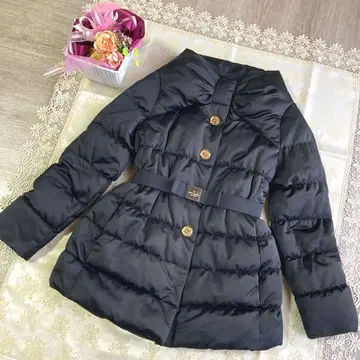 새상품급 케이트 스페이드 다운 자켓 리본 벨트 블랙 M