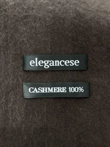 elegancese 캐시미어 100% 다크 브라운 머플러