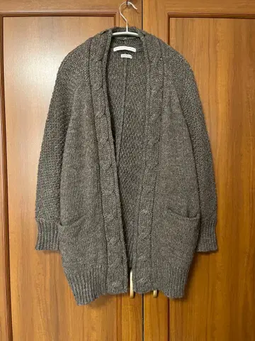 알파카 가운 가디건