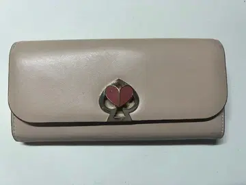 가죽 장지갑 하트 로고 케이트 스페이드