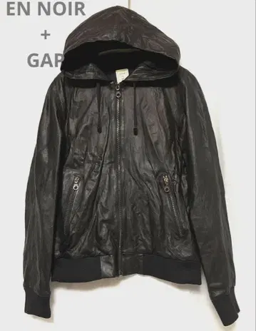 앙 느와르 EN NOIR + GAP 가벼운 램 가죽 후디 자켓