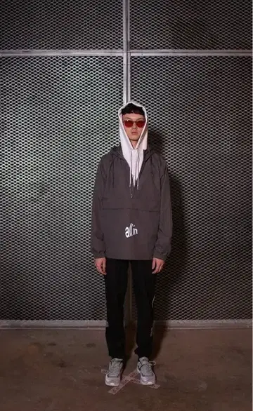 allin 아노락 자켓 블랙