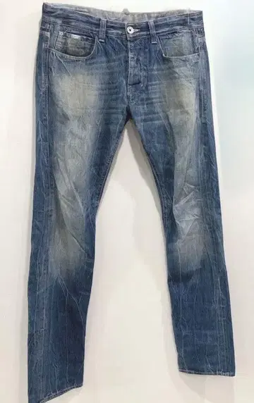 [ 새상품급 ] GAS 빈티지 가공 버튼 플라이 타이트 핏 청바지