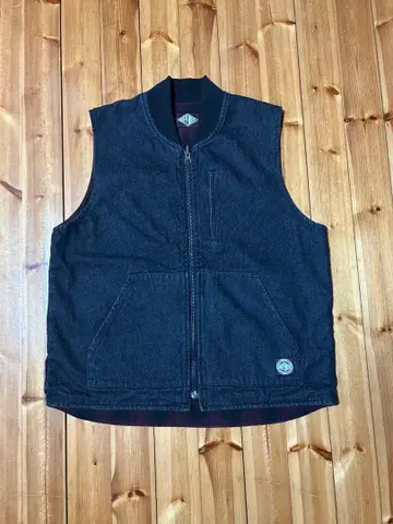 인디 리버서블 데님 베스트 새상품급