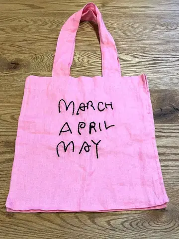 [새상품] 핑크 린넨 토트백 March April May