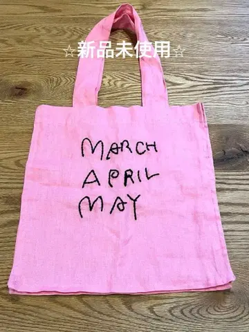 [새상품] 핑크 린넨 토트백 March April May