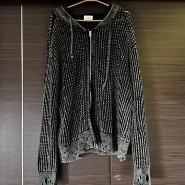 Never mind the XU 메쉬 데미지 업 후드티