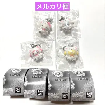 산리오 캐릭터즈 메지루시 액세서리 후와후와 스노우 4개 세트 3