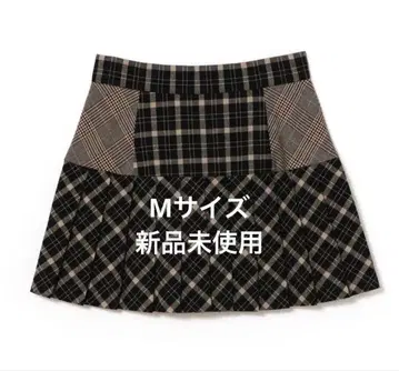 코코 체크 플리츠 스커트 M 사이즈