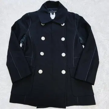 [ 미사용급 ] 마크제이콥스 피코트 더블 버튼 실크 블랙