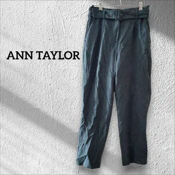 1점 한정 ANN TAYLOR 벨트 캐주얼 팬츠 블루 하의