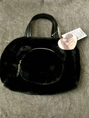 시마무라 아오키 미사코 곰 2Way 핸드백 숄더백 블랙