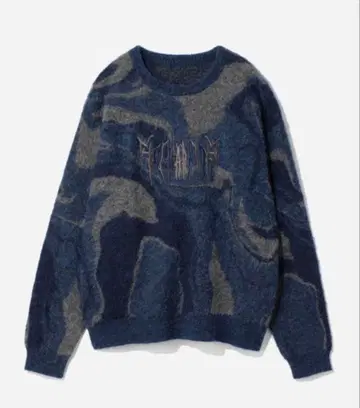 정가 12800엔 마블 자수 니트 풀오버 ( HARE )