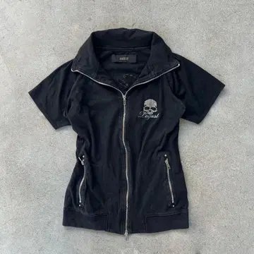 LAGUST 스컬 큐빅 T셔츠 V 갸루 00s y2k