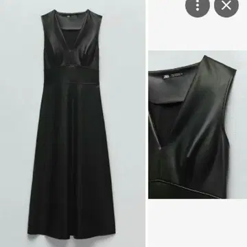 ZARA 가죽 점프스커트 가죽 원피스 가죽 스커트