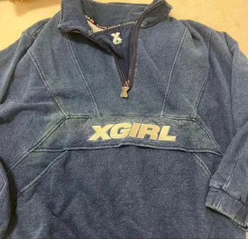 XGIRL 데님 블루 집업 트레이닝복